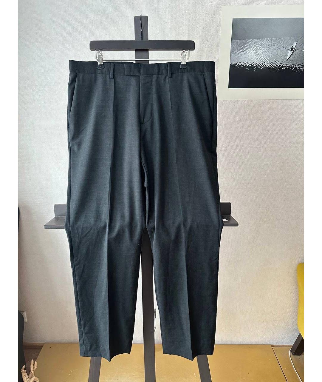 HUGO BOSS Серые шерстяные классические брюки, фото 9