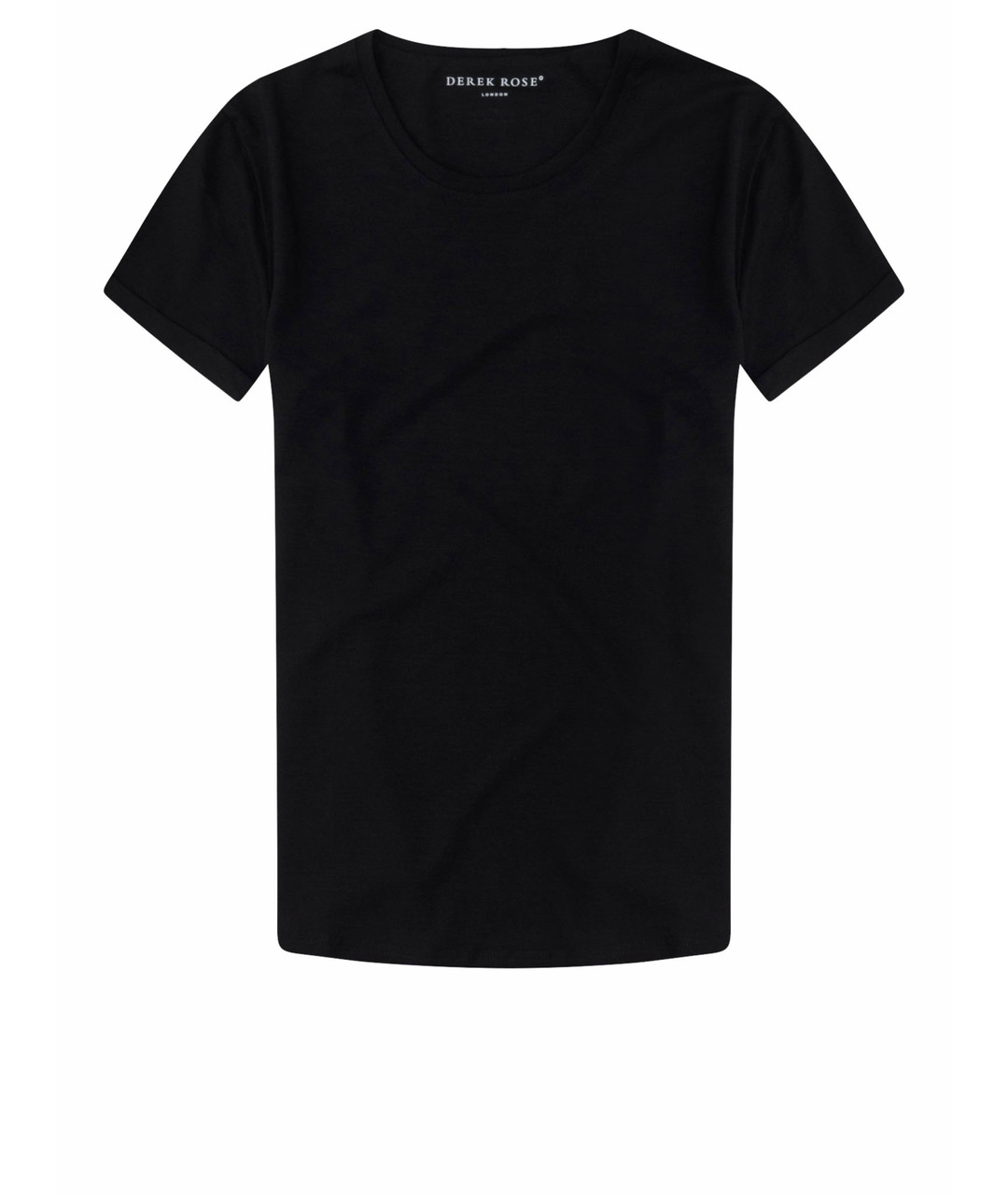 DEREK ROSE Черная хлопко-эластановая футболка, фото 1