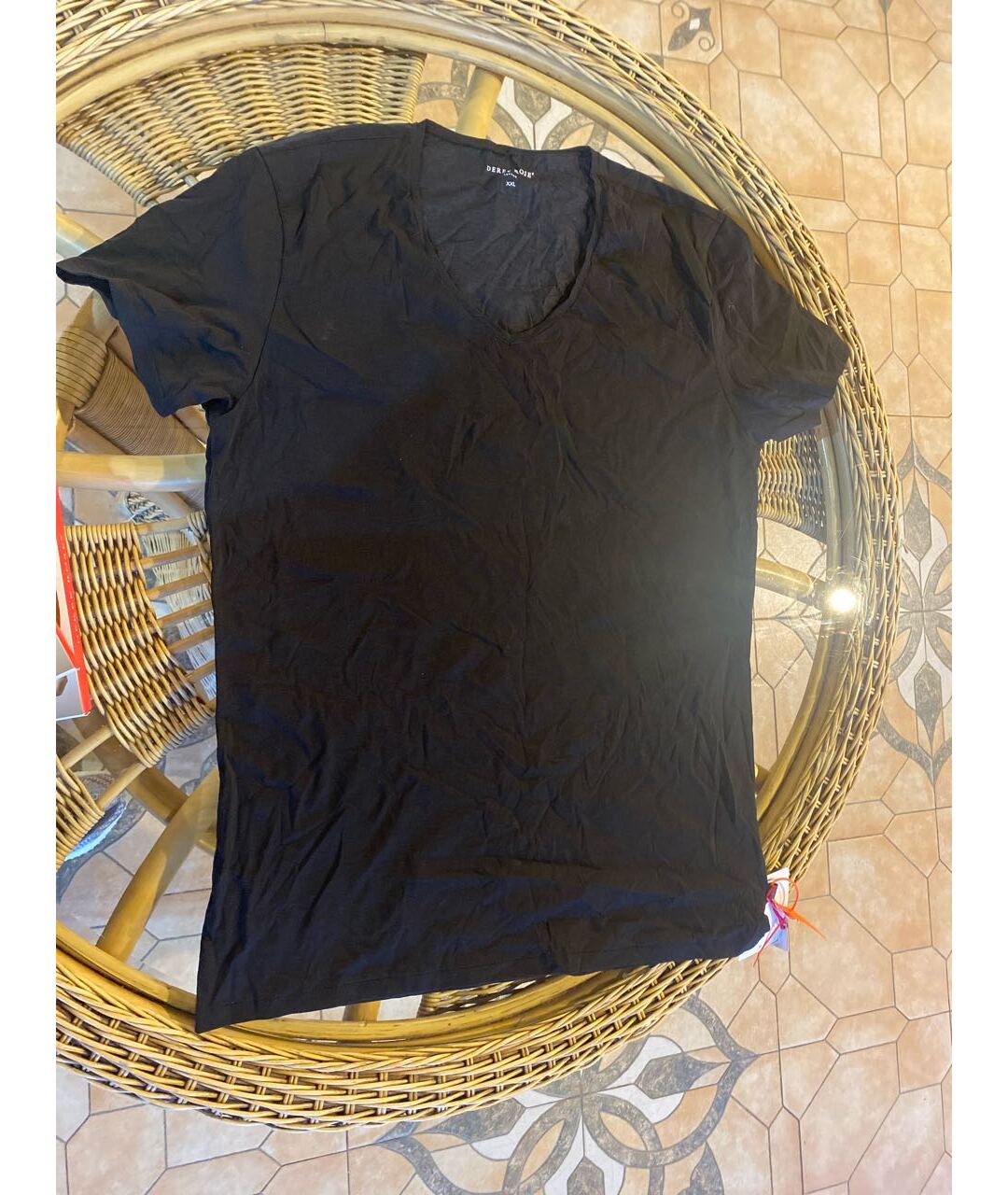 DEREK ROSE Черная хлопко-эластановая футболка, фото 2