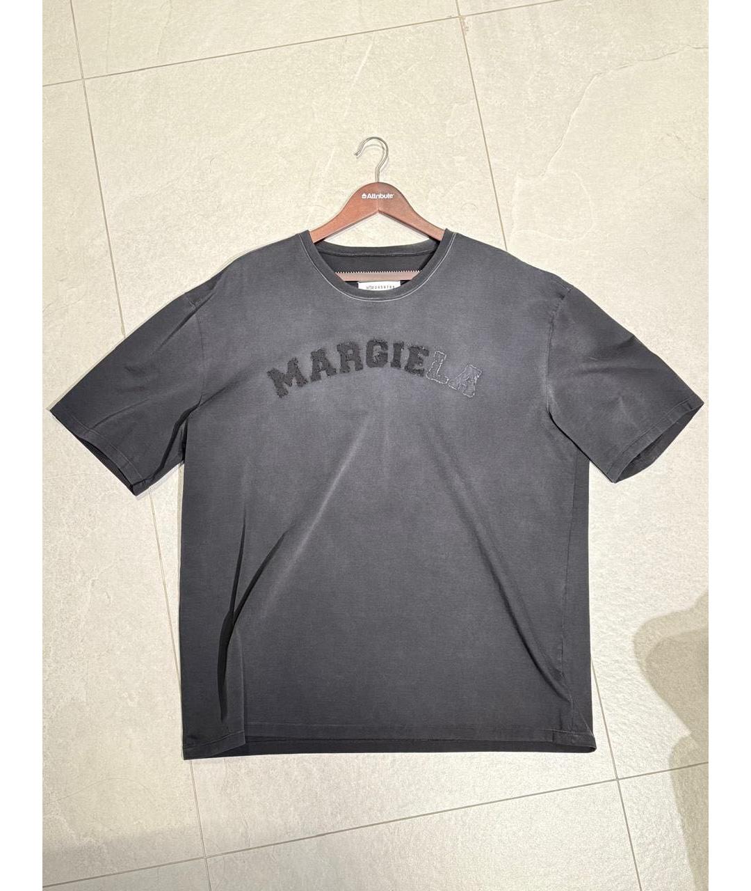 MAISON MARGIELA Серая хлопковая футболка, фото 6