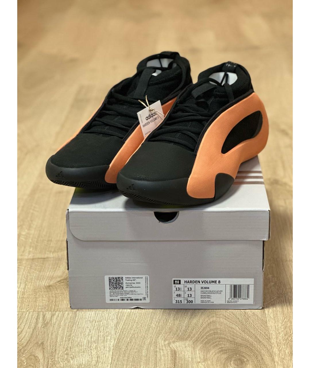 ADIDAS Оранжевое текстильные высокие кроссовки / кеды, фото 2