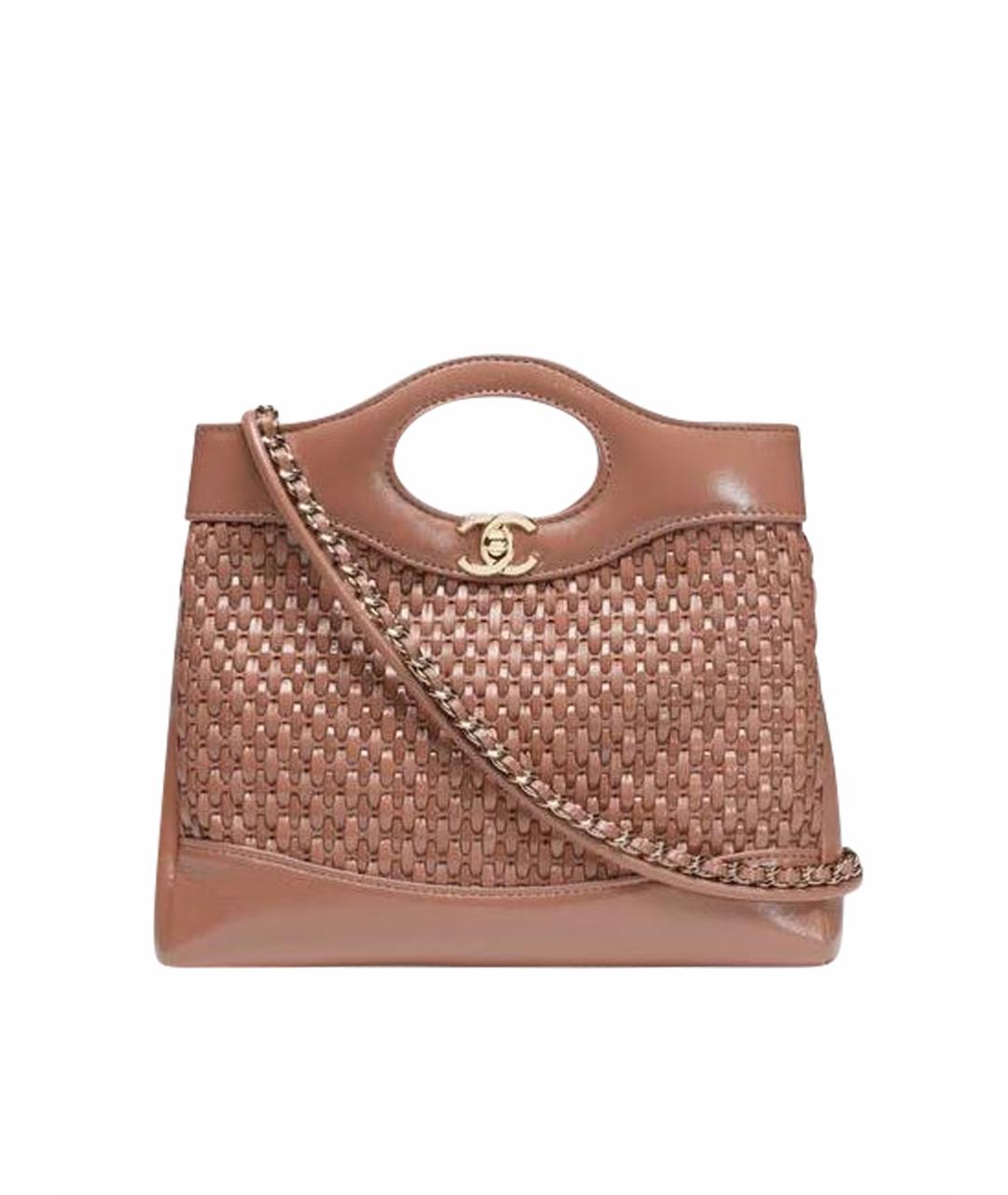 CHANEL Коричневая кожаная сумка через плечо, фото 1