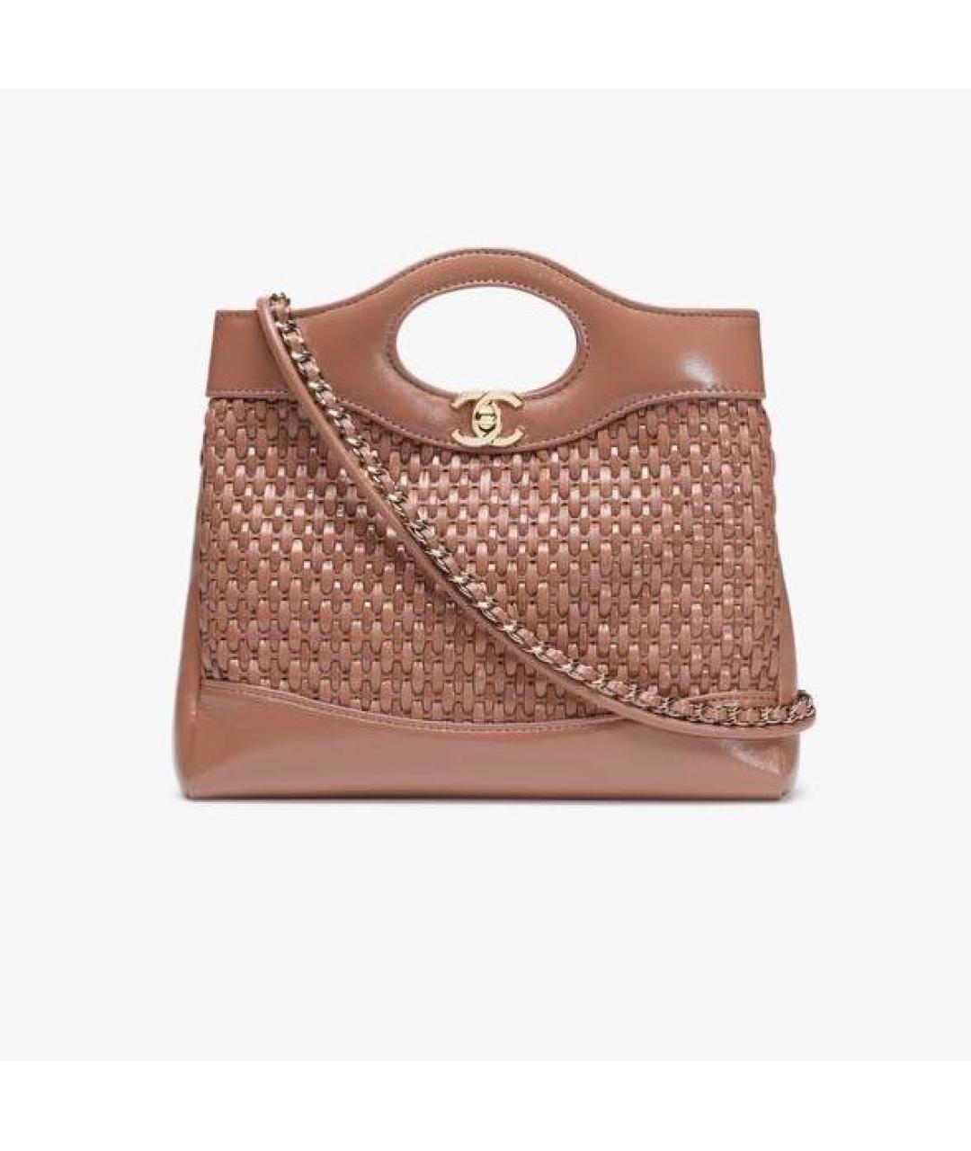 CHANEL Коричневая кожаная сумка через плечо, фото 3