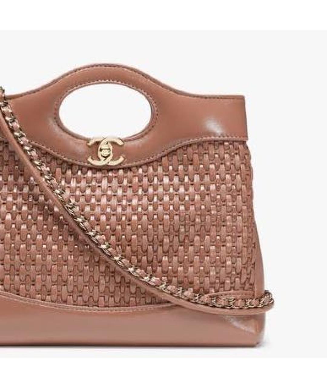 CHANEL Коричневая кожаная сумка через плечо, фото 2