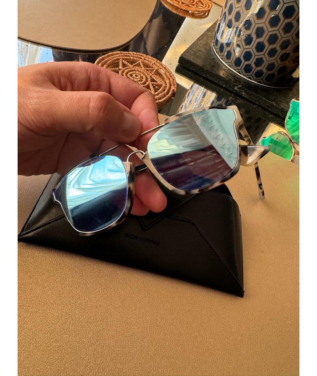 CHRISTIAN DIOR Голубые пластиковые солнцезащитные очки, фото 6