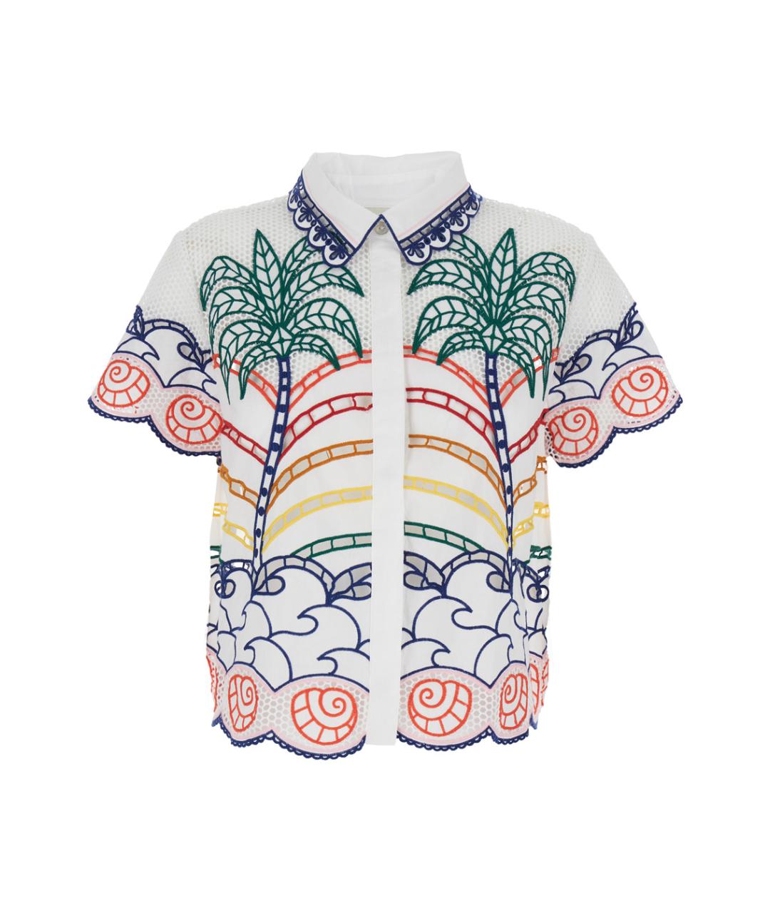 FARM RIO Белая хлопковая рубашка, фото 1