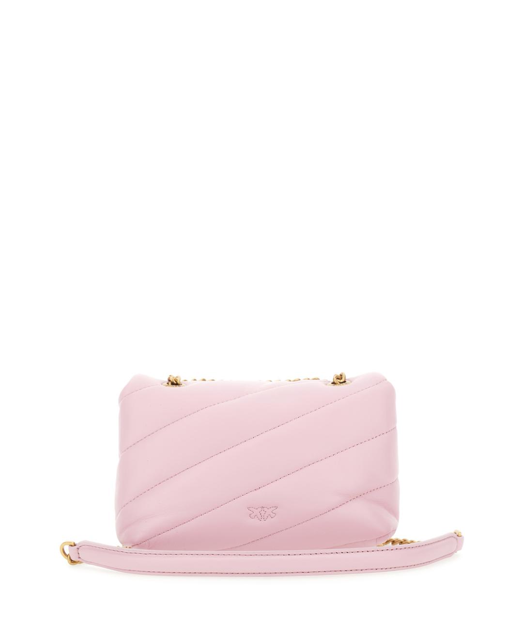 PINKO Розовая кожаная сумка через плечо, фото 2