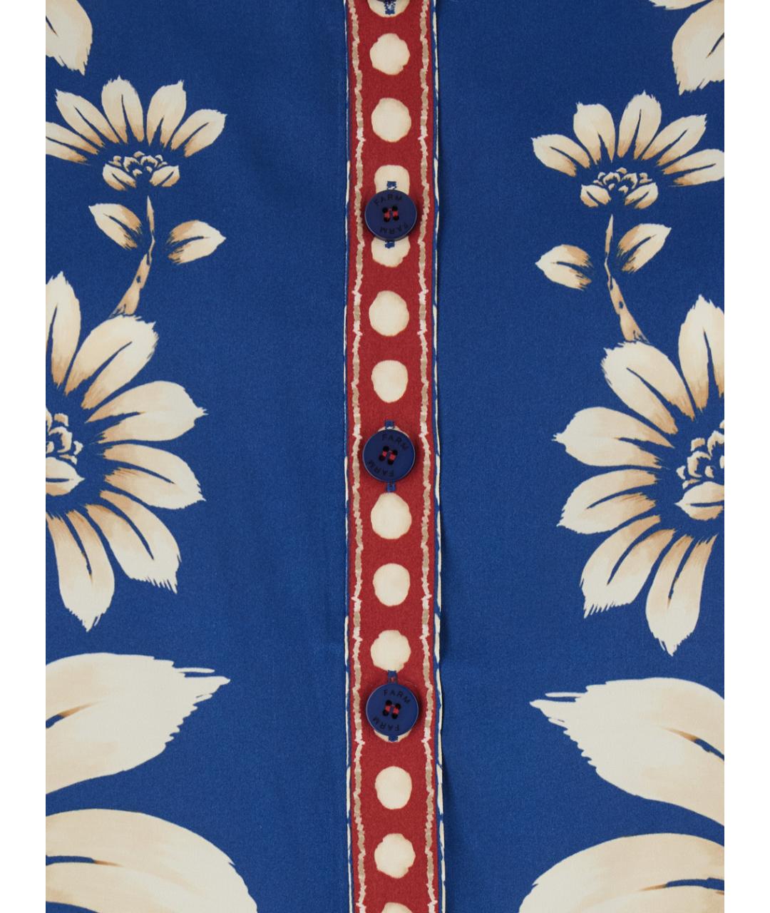 FARM RIO Синяя вискозная рубашка, фото 3