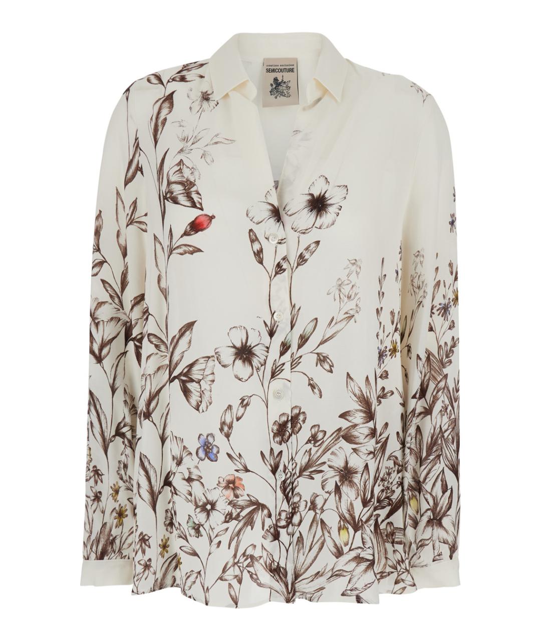 SEMICOUTURE Белая вискозная рубашка, фото 1