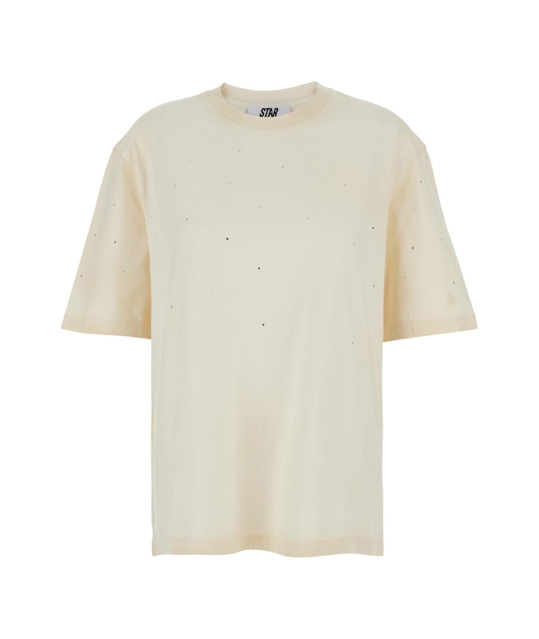 GOLDEN GOOSE DELUXE BRAND Белая хлопковая футболка, фото 1