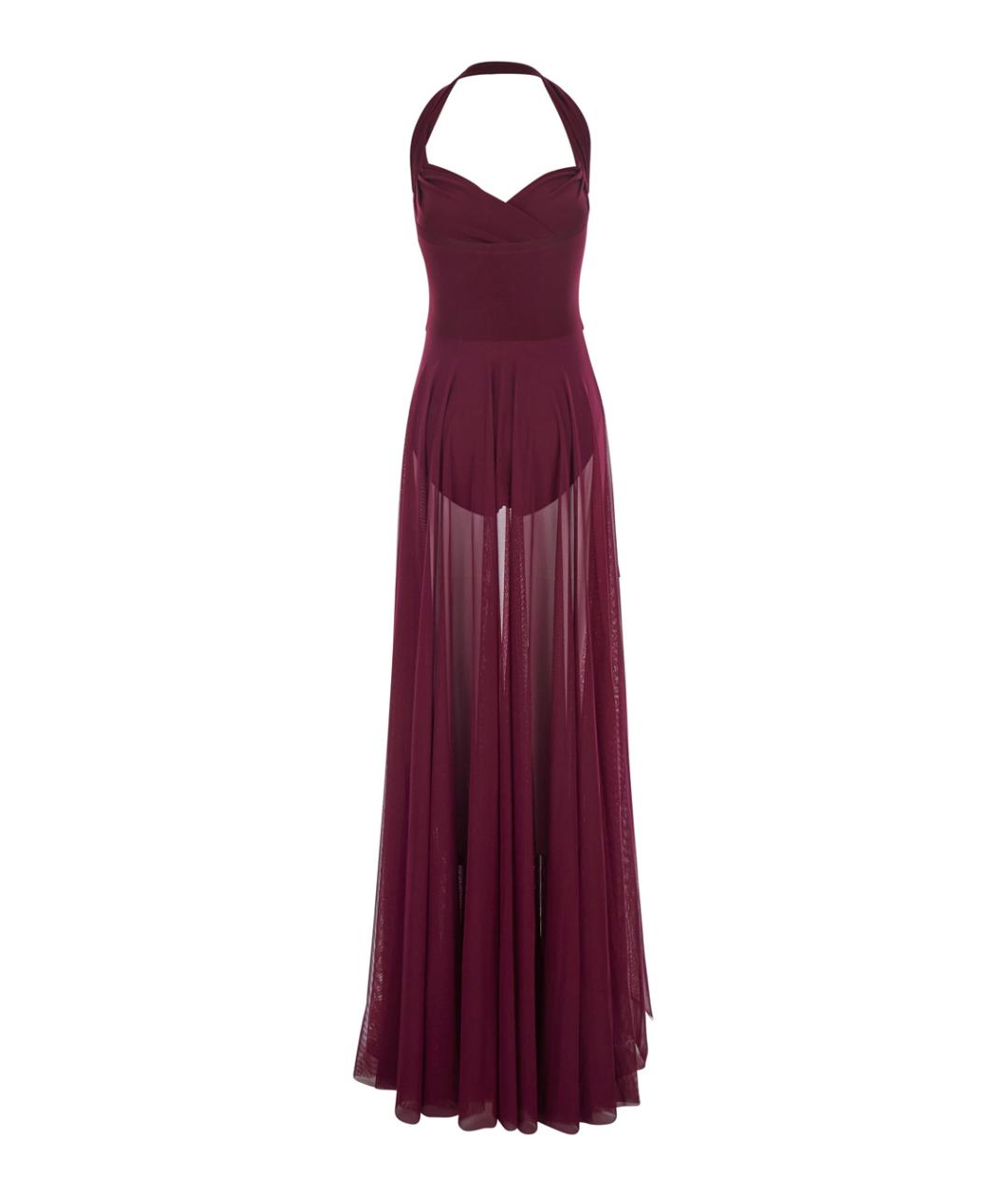 NORMA KAMALI Бордовое вечернее платье, фото 2