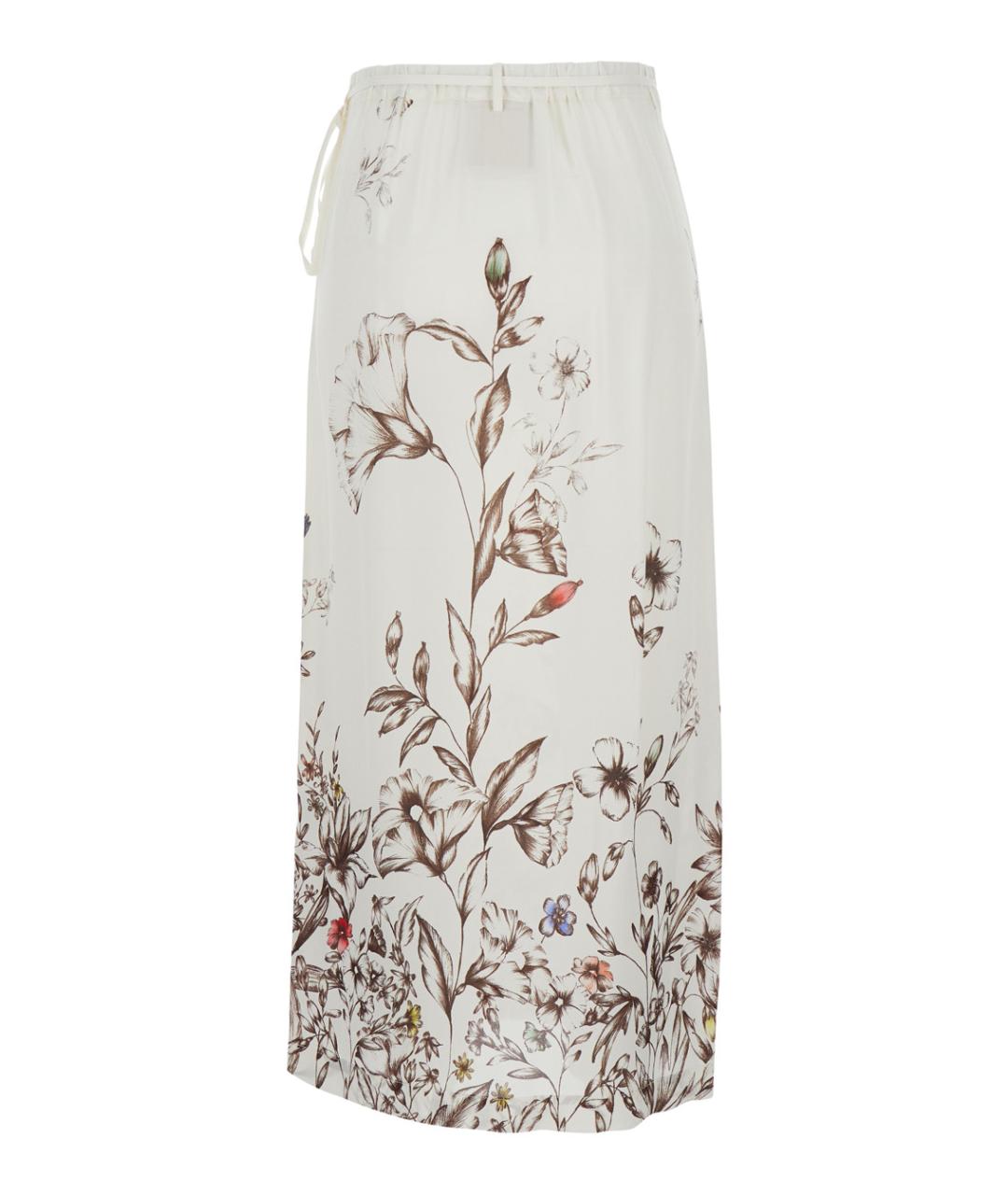 SEMICOUTURE Белая вискозная юбка миди, фото 2