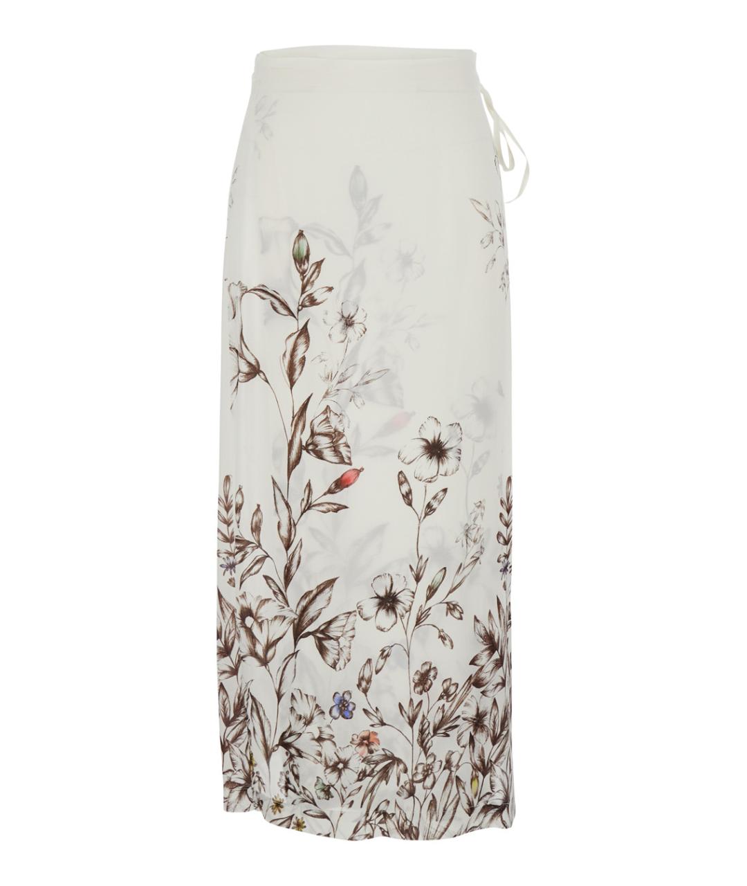 SEMICOUTURE Белая вискозная юбка миди, фото 1