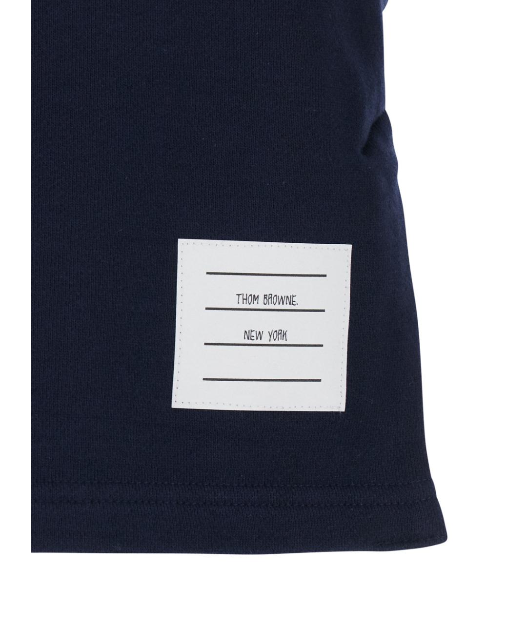 THOM BROWNE Синяя хлопковая юбка мини, фото 3