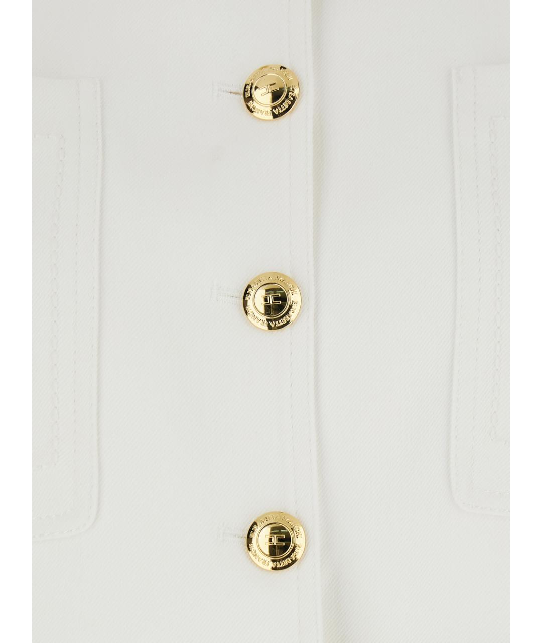 ELISABETTA FRANCHI Белый вискозный жакет/пиджак, фото 3