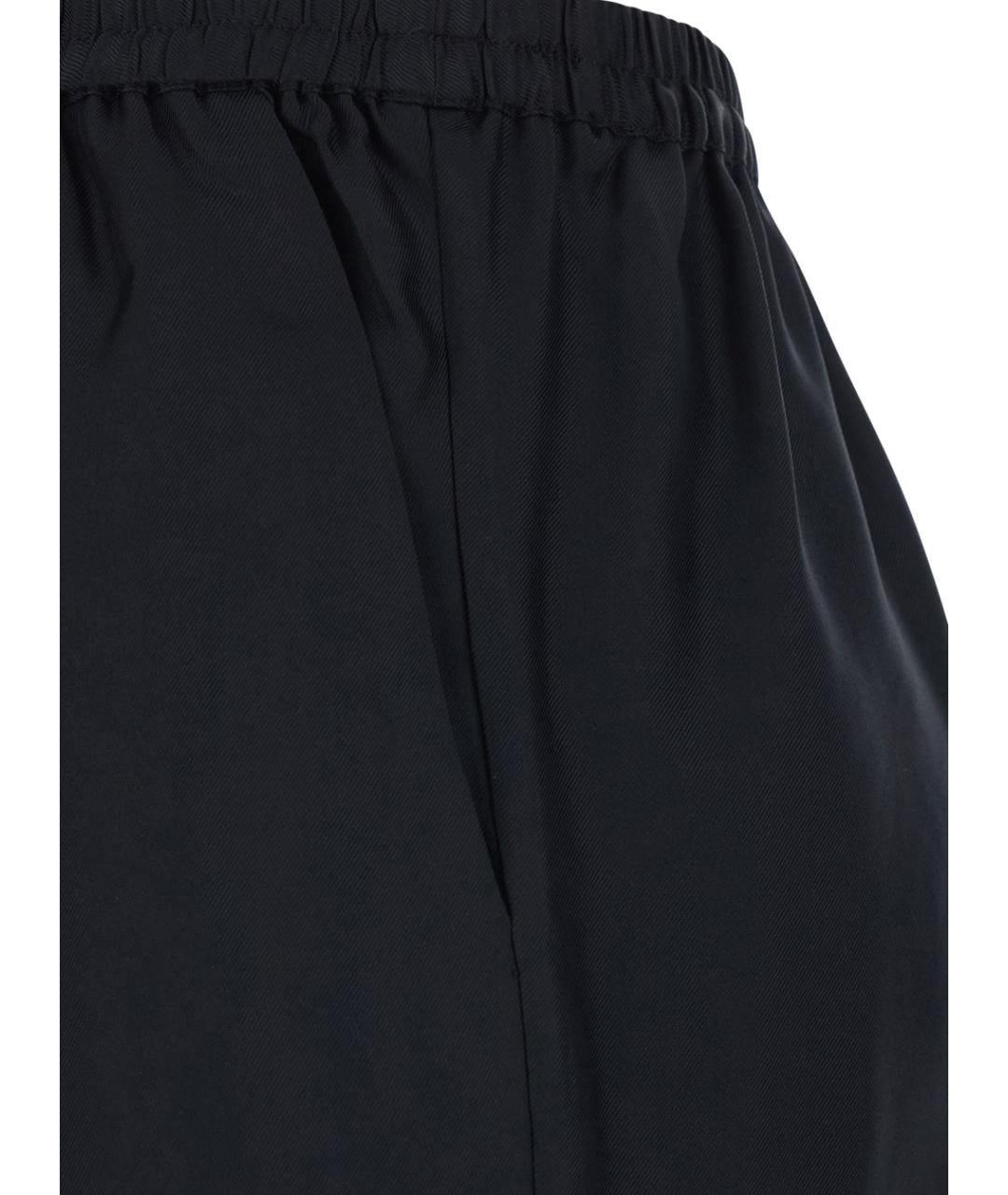 LOULOU STUDIO Черные шелковые прямые брюки, фото 3