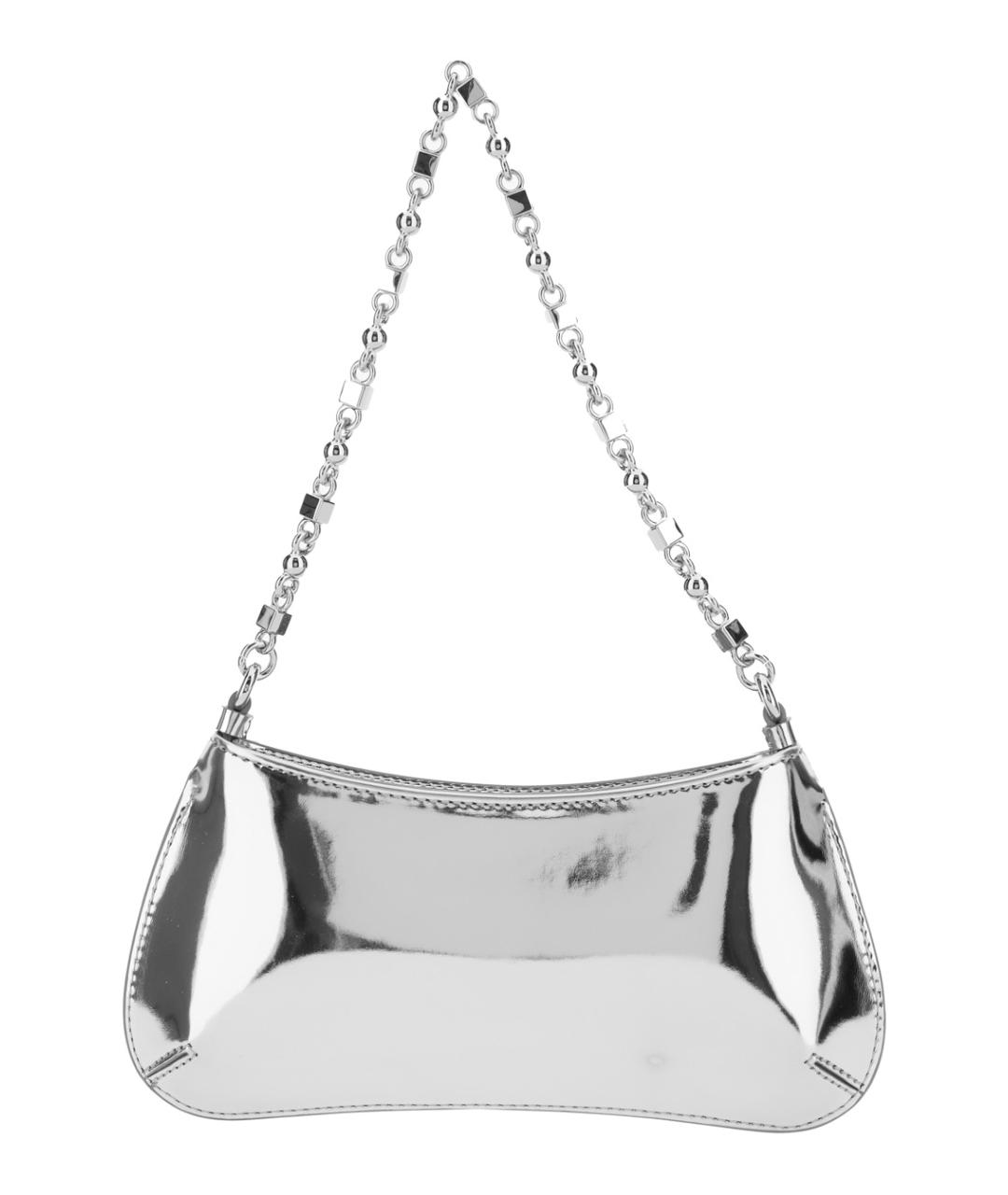 JACQUEMUS Серебряная сумка через плечо из искусственной кожи, фото 2