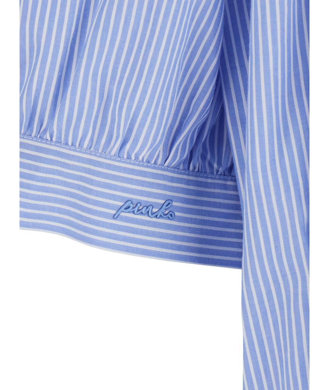 PINKO Голубая хлопковая рубашка, фото 3