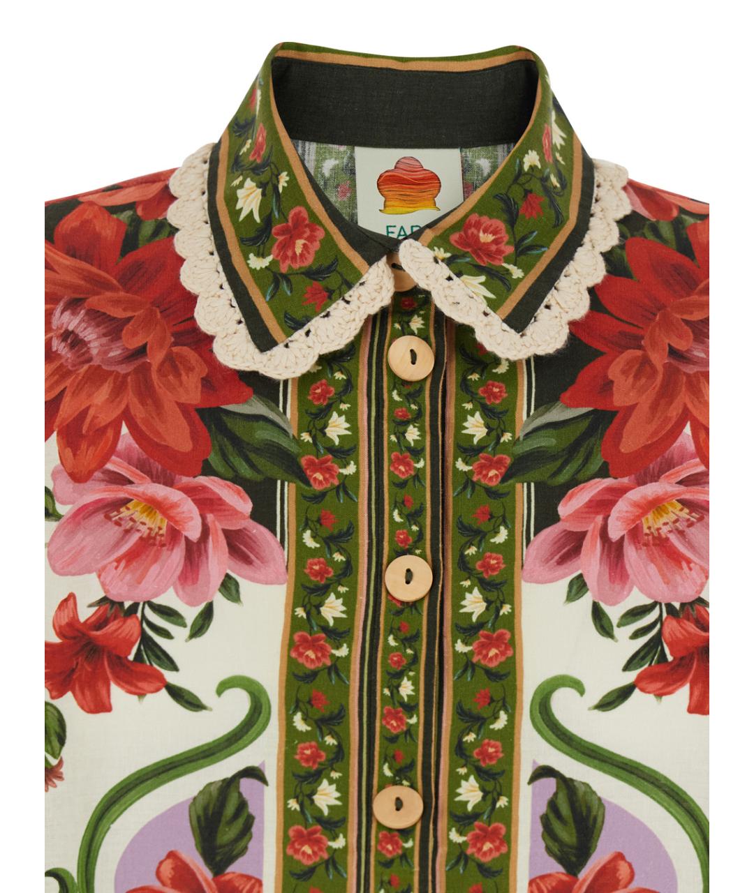 FARM RIO Мульти льняная рубашка, фото 3