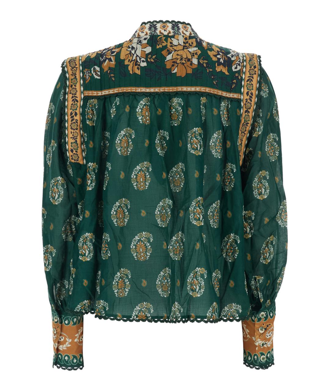 FARM RIO Зеленая хлопковая блузы, фото 2
