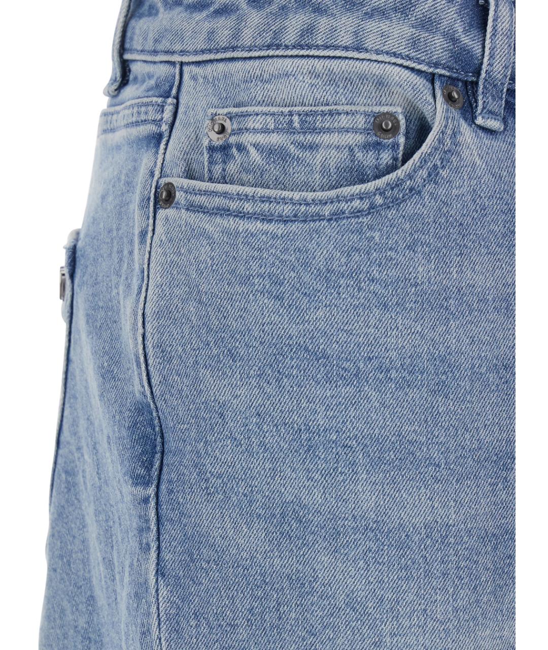 MICHAEL MICHAEL KORS Синие хлопковые прямые джинсы, фото 3