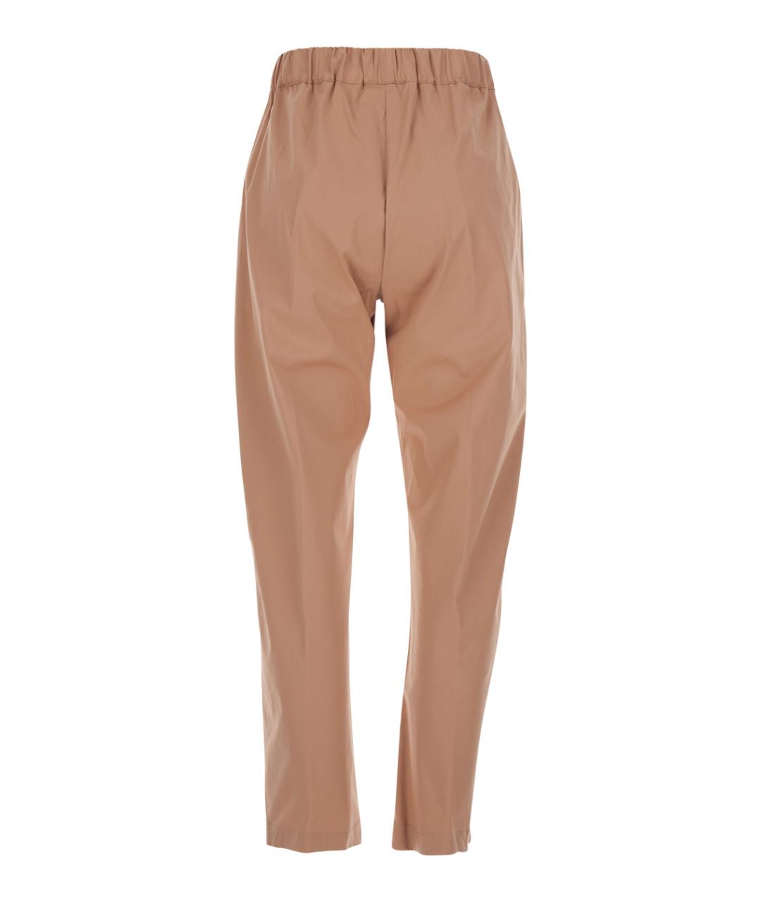 SEMICOUTURE Розовые хлопковые прямые брюки, фото 2