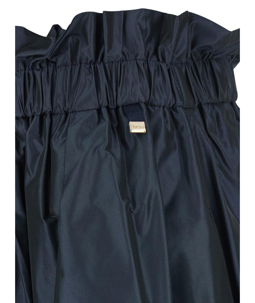 HERNO Синяя полиэстеровая юбка миди, фото 3