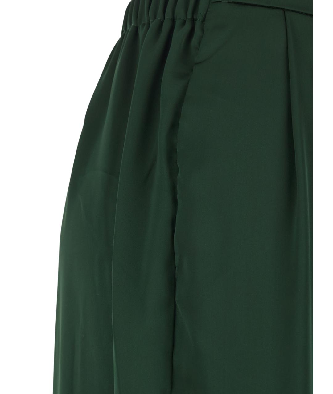 NORMA KAMALI Зеленые полиэстеровые прямые брюки, фото 3