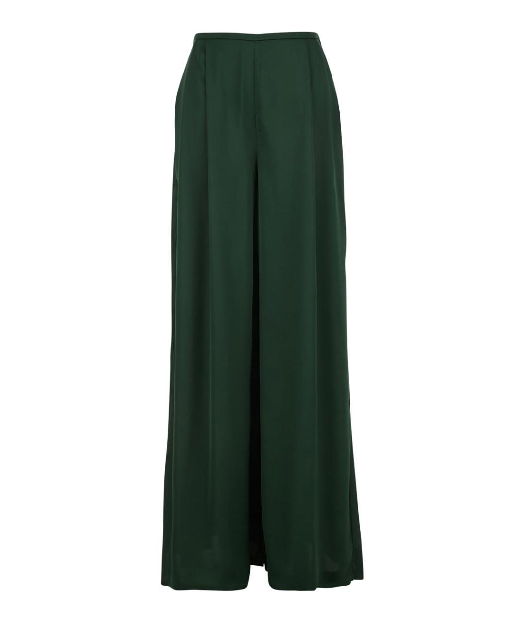 NORMA KAMALI Зеленые полиэстеровые прямые брюки, фото 1