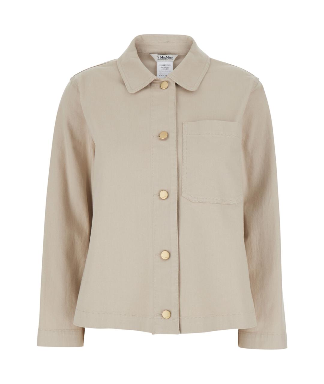 'S MAX MARA Бежевая хлопковая рубашка, фото 1