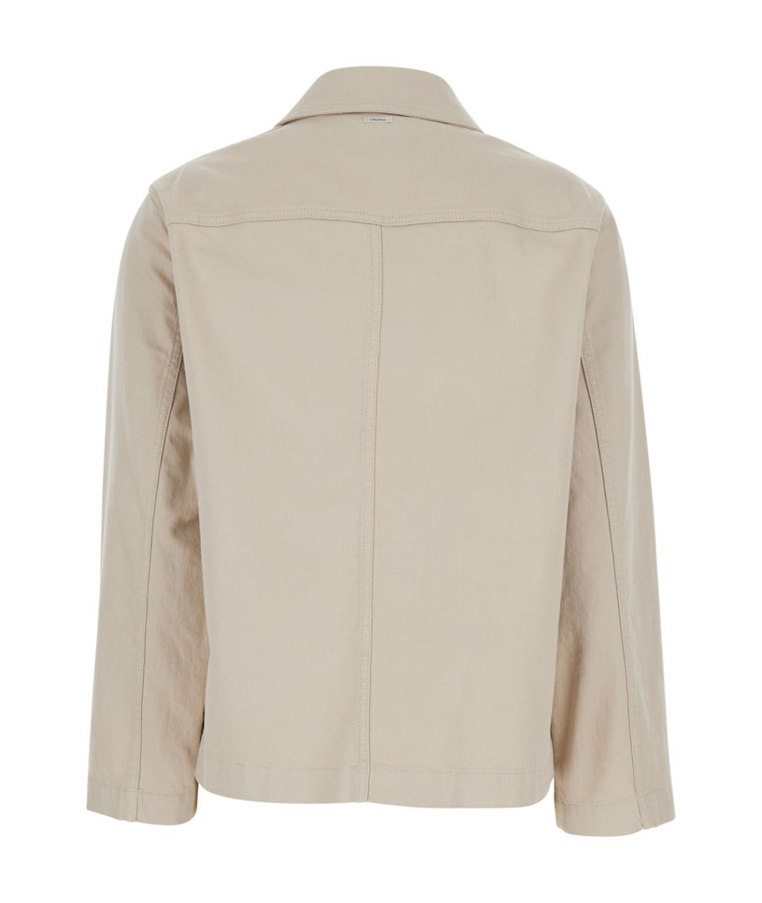 'S MAX MARA Бежевая хлопковая рубашка, фото 2