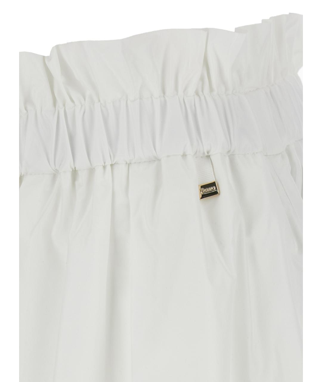 HERNO Белая полиэстеровая юбка миди, фото 3