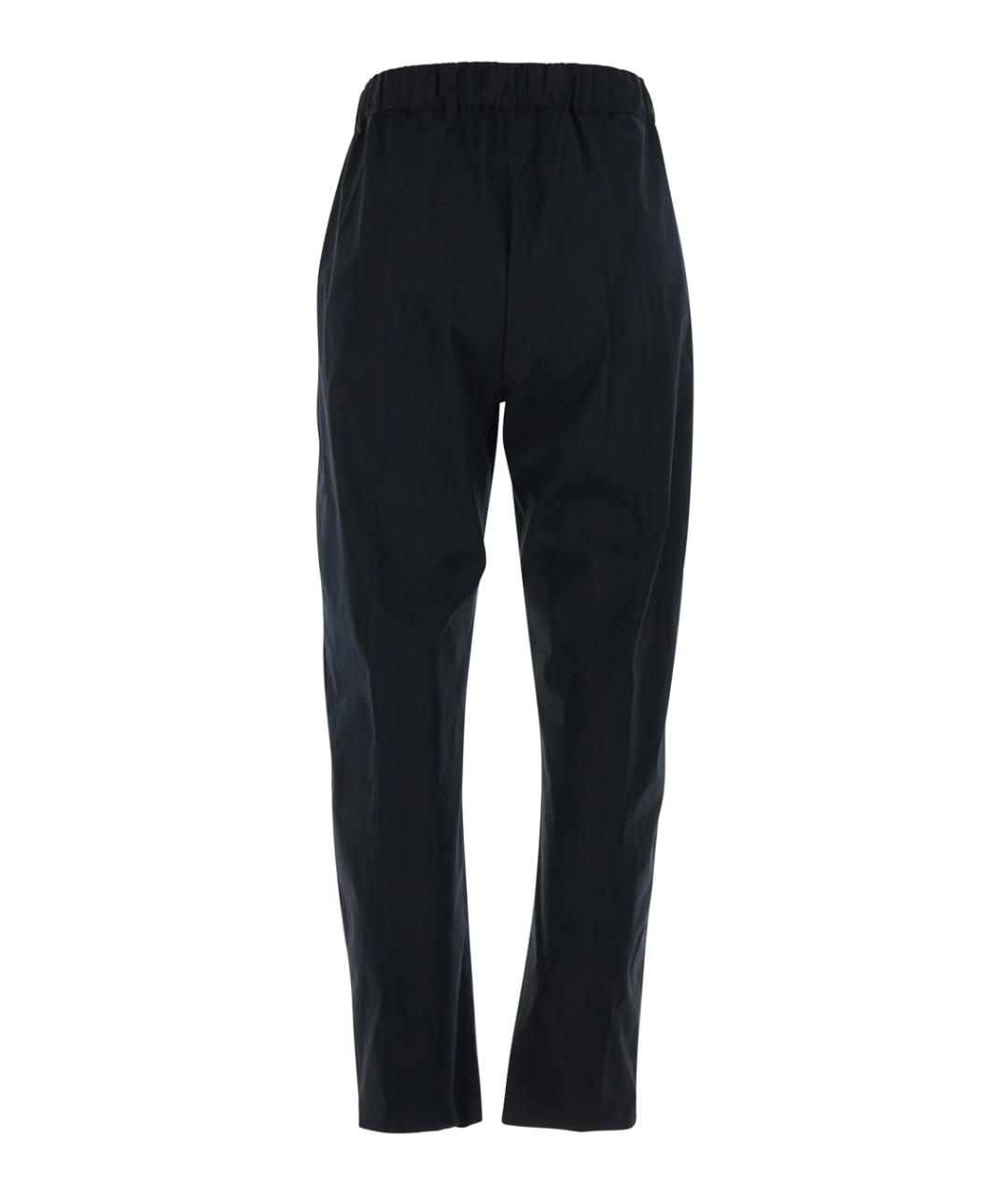 SEMICOUTURE Черные хлопковые прямые брюки, фото 2