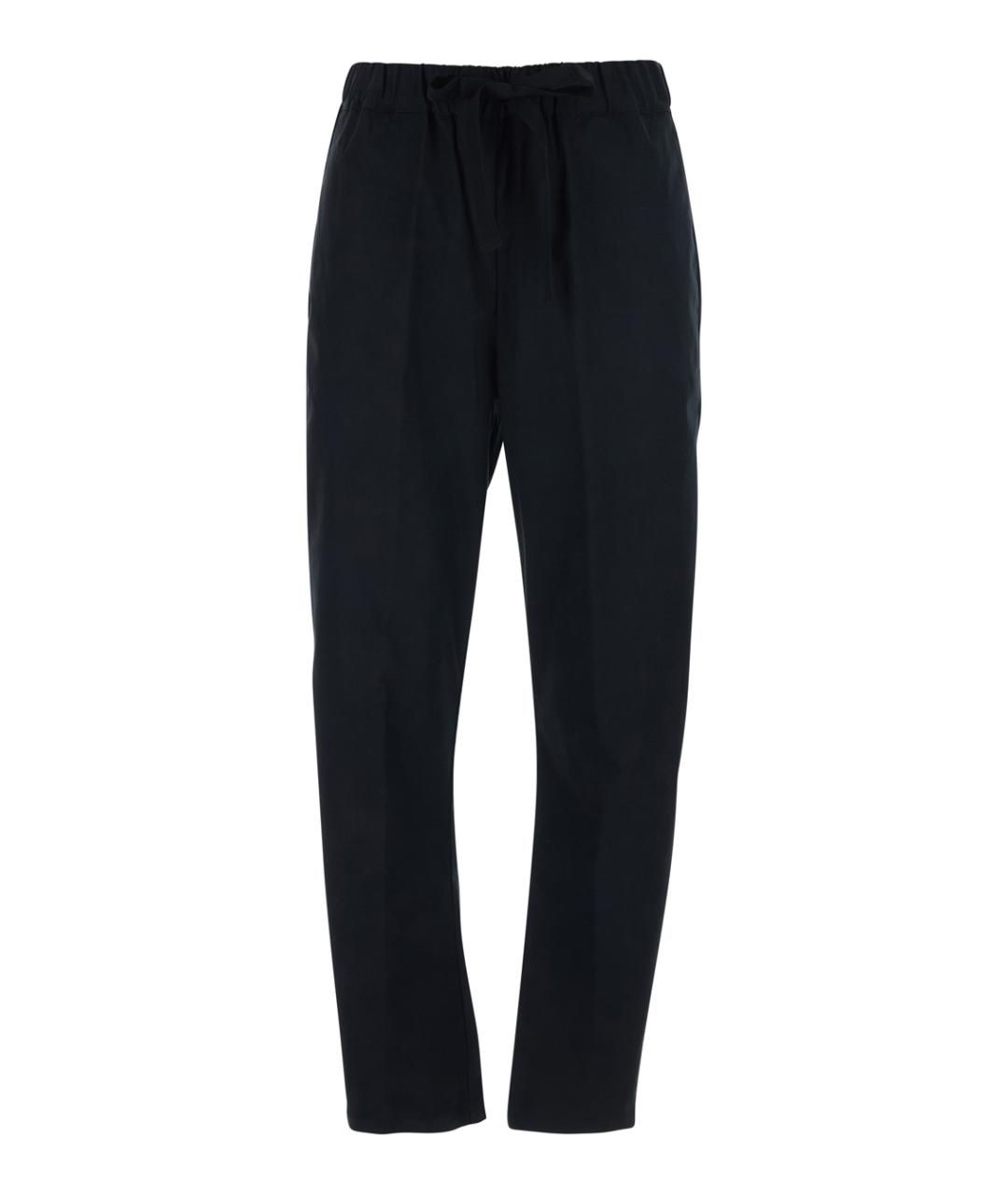 SEMICOUTURE Черные хлопковые прямые брюки, фото 1