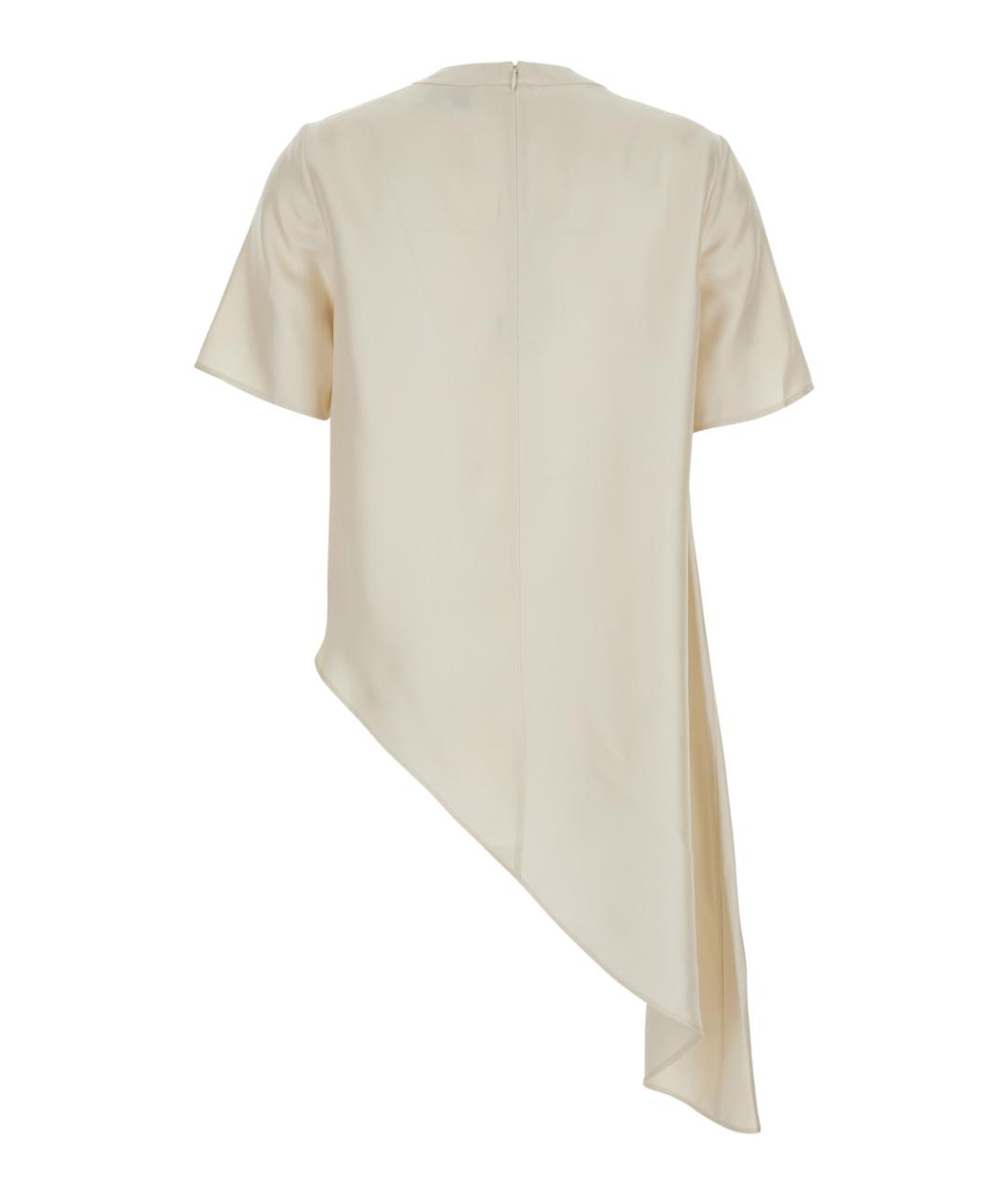 LOULOU STUDIO Белая шелковая футболка, фото 2