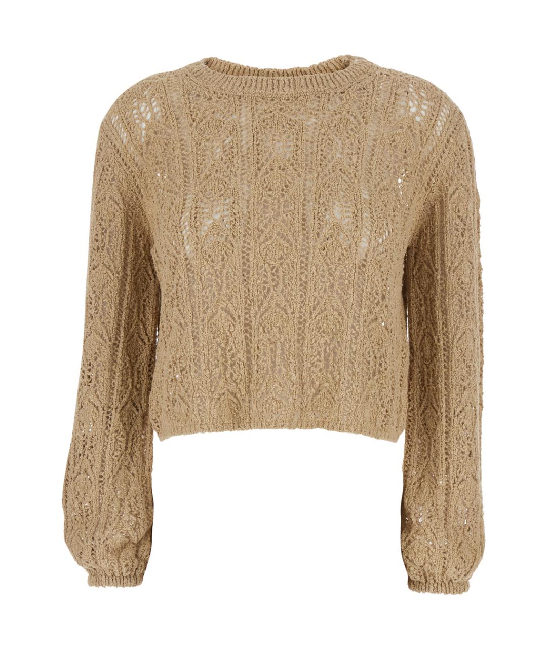 SEMICOUTURE Бежевый хлопковый джемпер / свитер, фото 1
