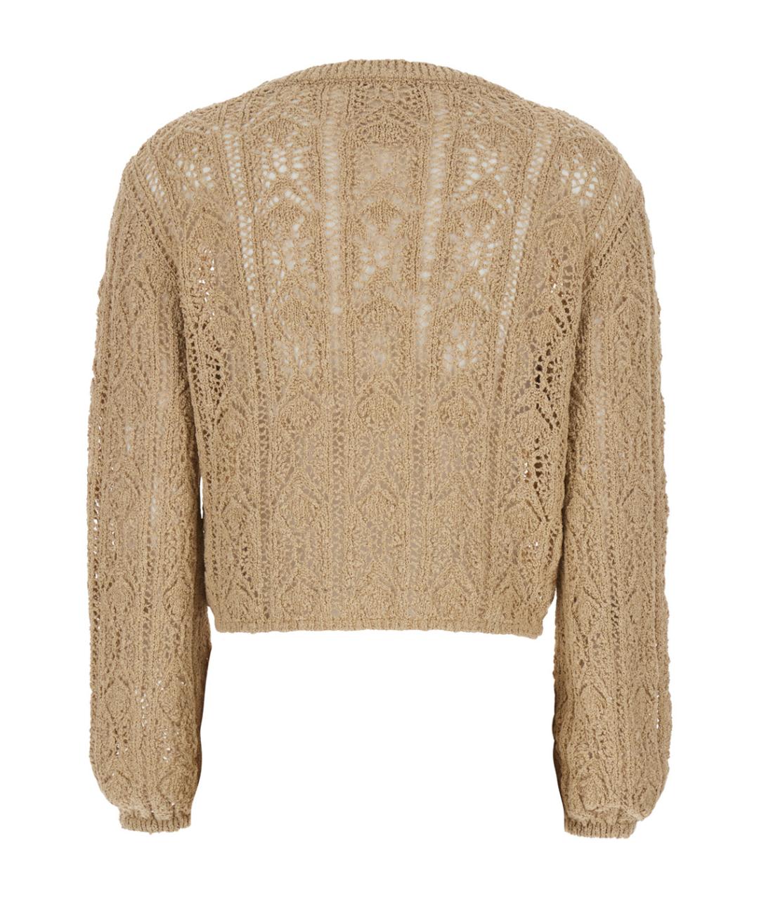 SEMICOUTURE Бежевый хлопковый джемпер / свитер, фото 2