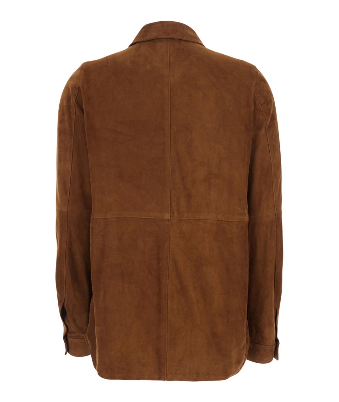 SEMICOUTURE Коричневая замшевая рубашка, фото 2