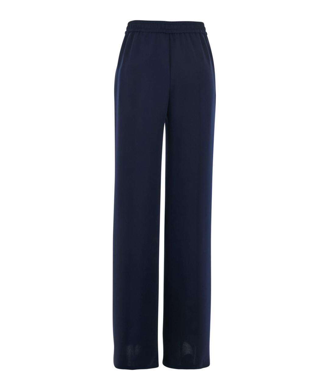 HERNO Синие полиэстеровые прямые брюки, фото 2