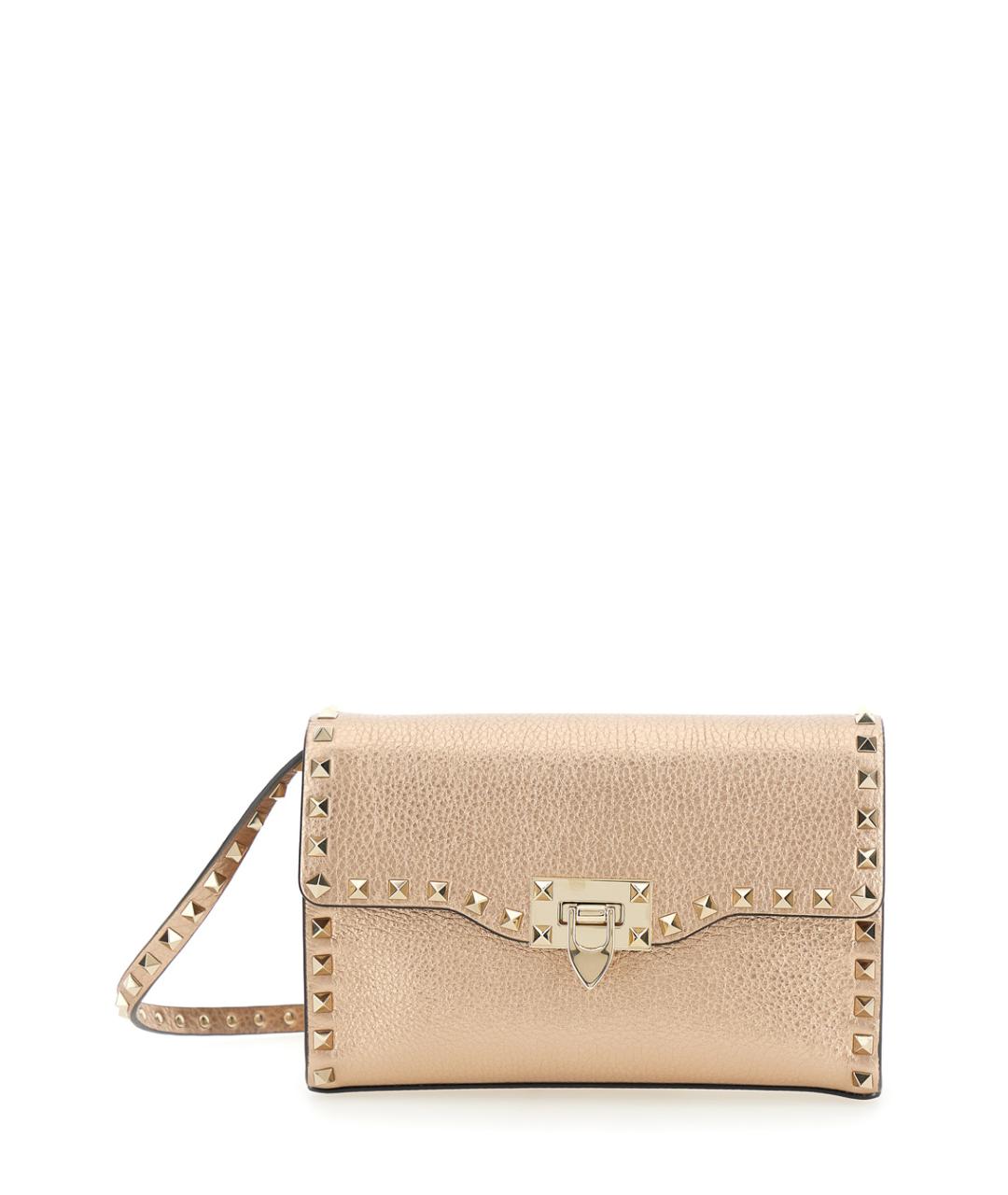 VALENTINO Розовая кожаная сумка через плечо, фото 1