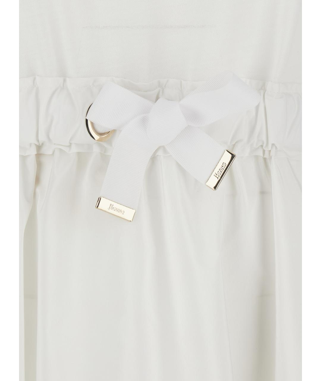 HERNO Белое полиэстеровое платье, фото 3