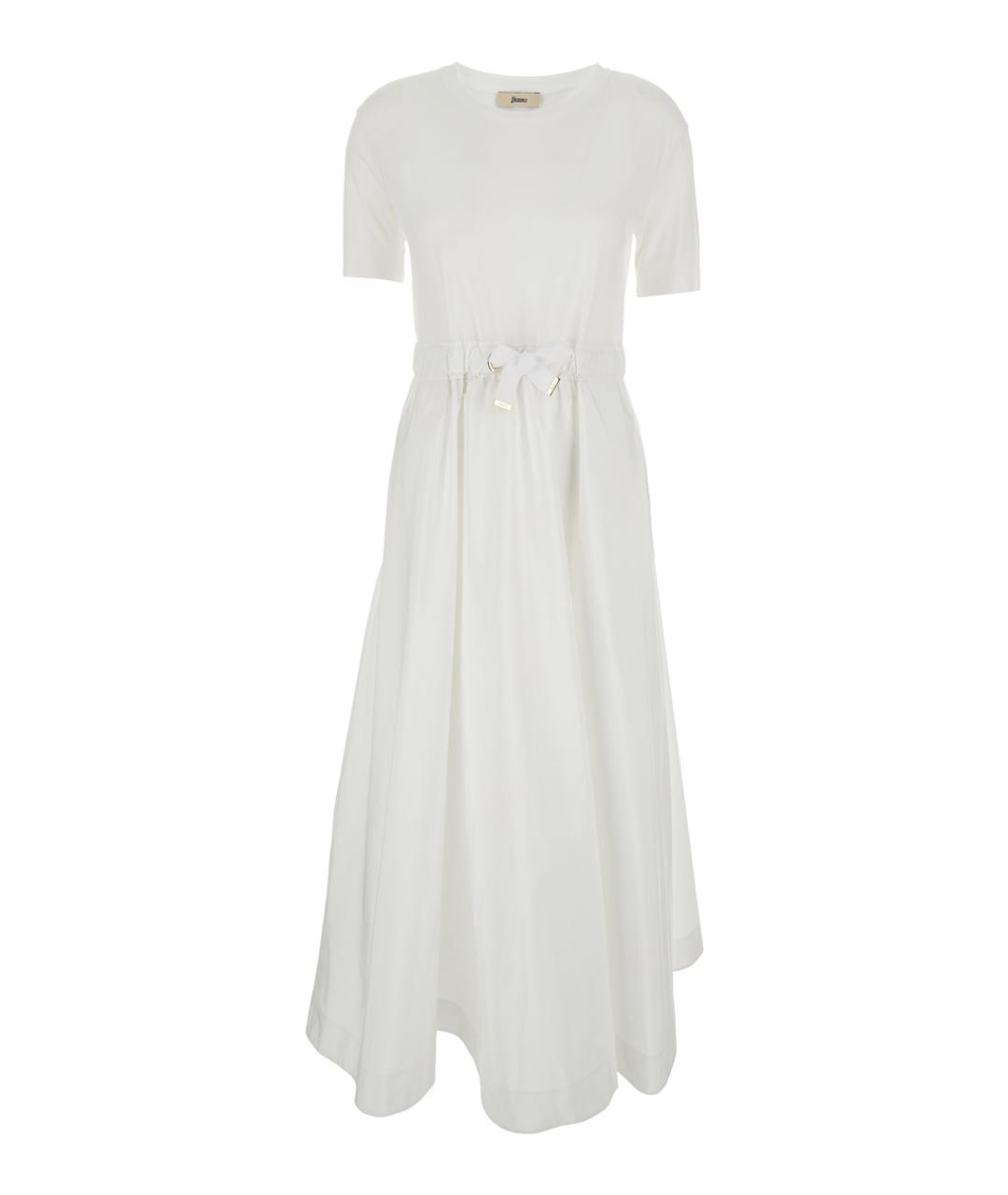 HERNO Белое полиэстеровое платье, фото 1