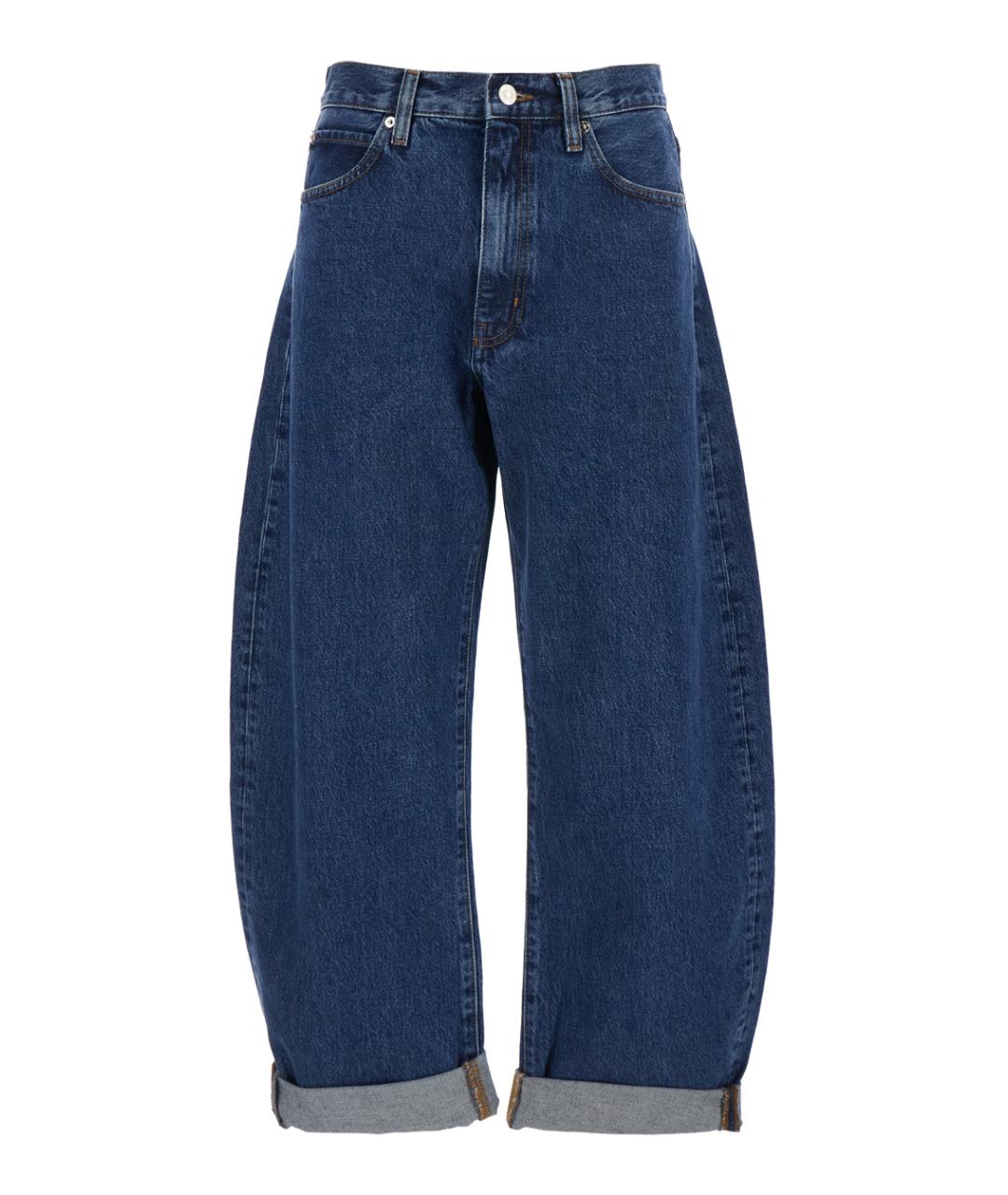 FRAME Синие хлопковые прямые джинсы, фото 1