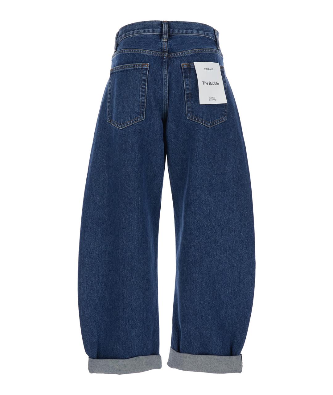 FRAME Синие хлопковые прямые джинсы, фото 2