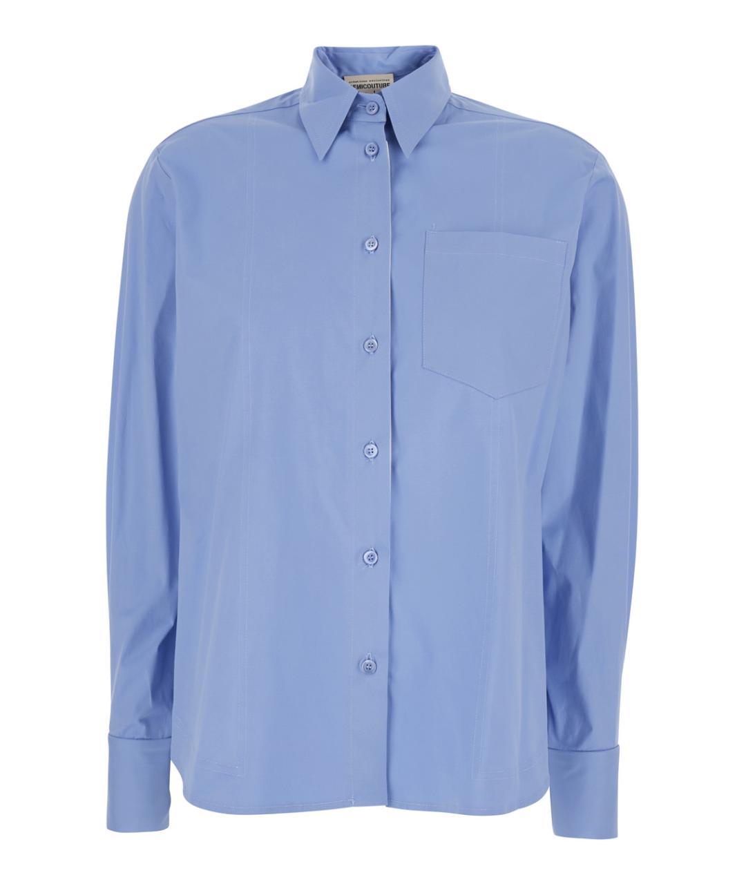 SEMICOUTURE Синяя хлопковая рубашка, фото 1