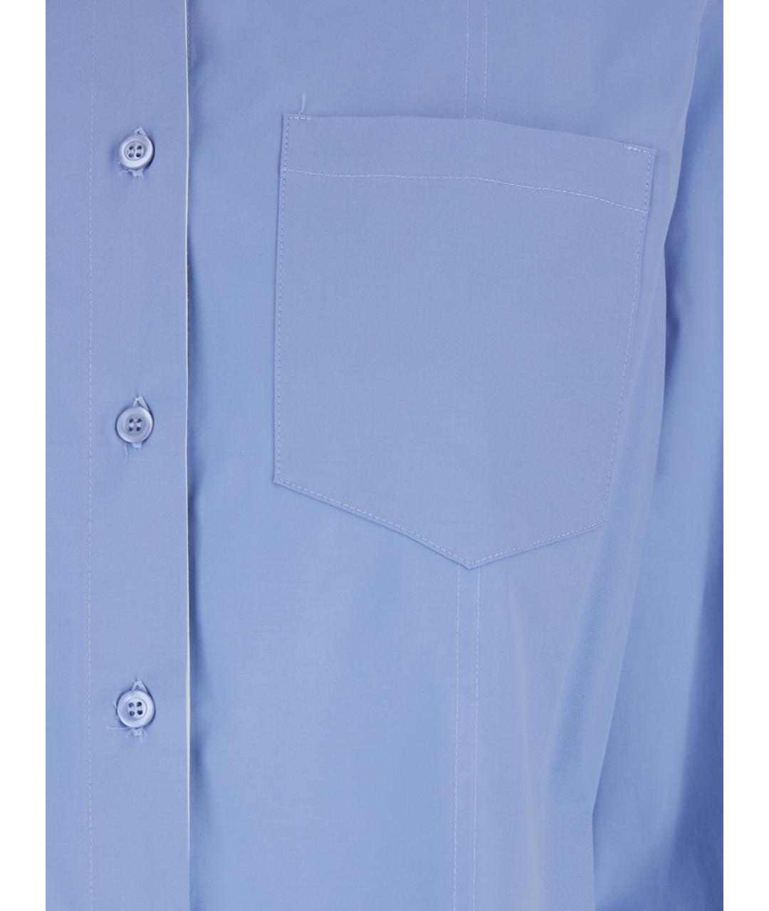 SEMICOUTURE Синяя хлопковая рубашка, фото 3