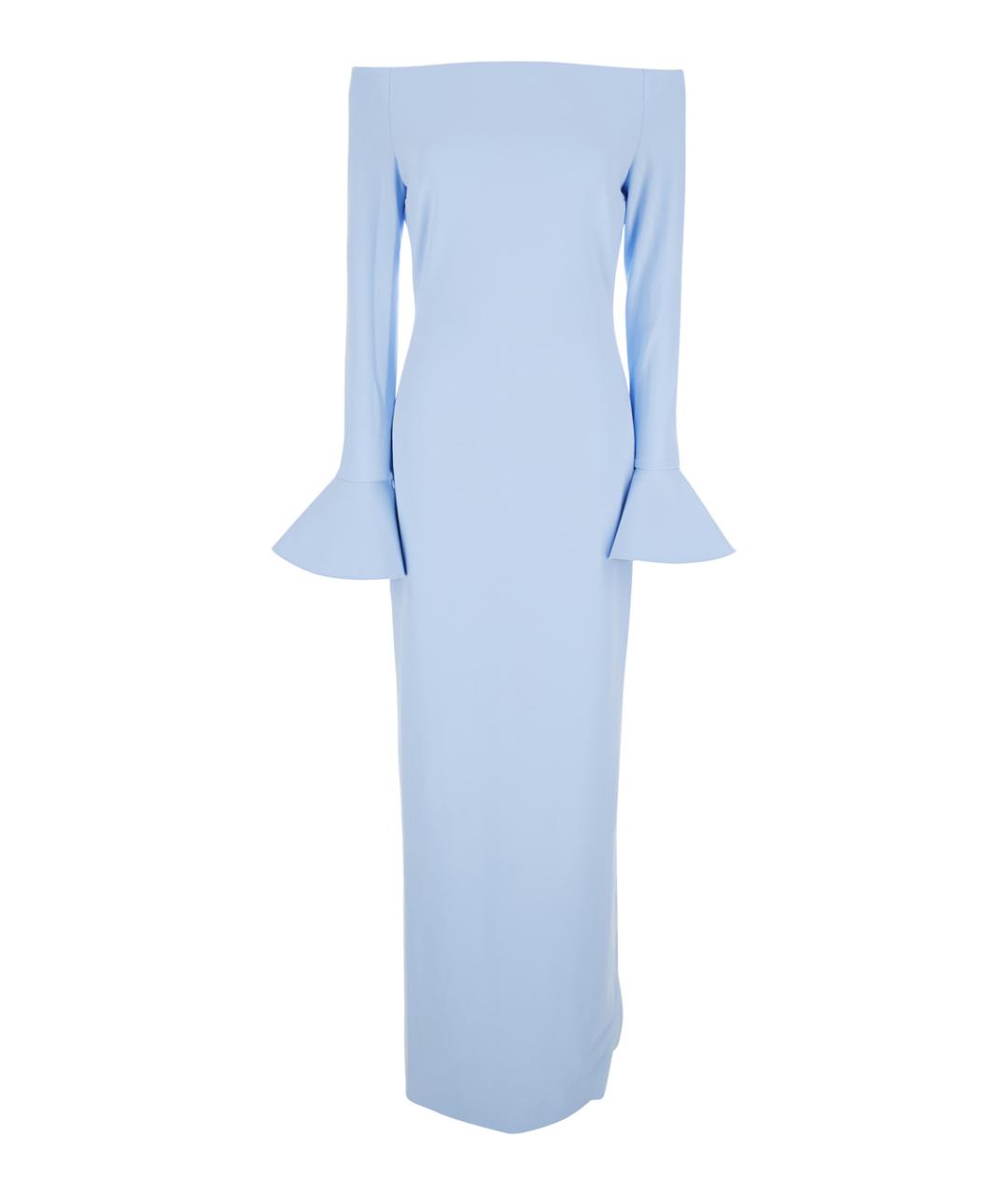 SOLACE LONDON Голубое полиэстеровое платье, фото 1