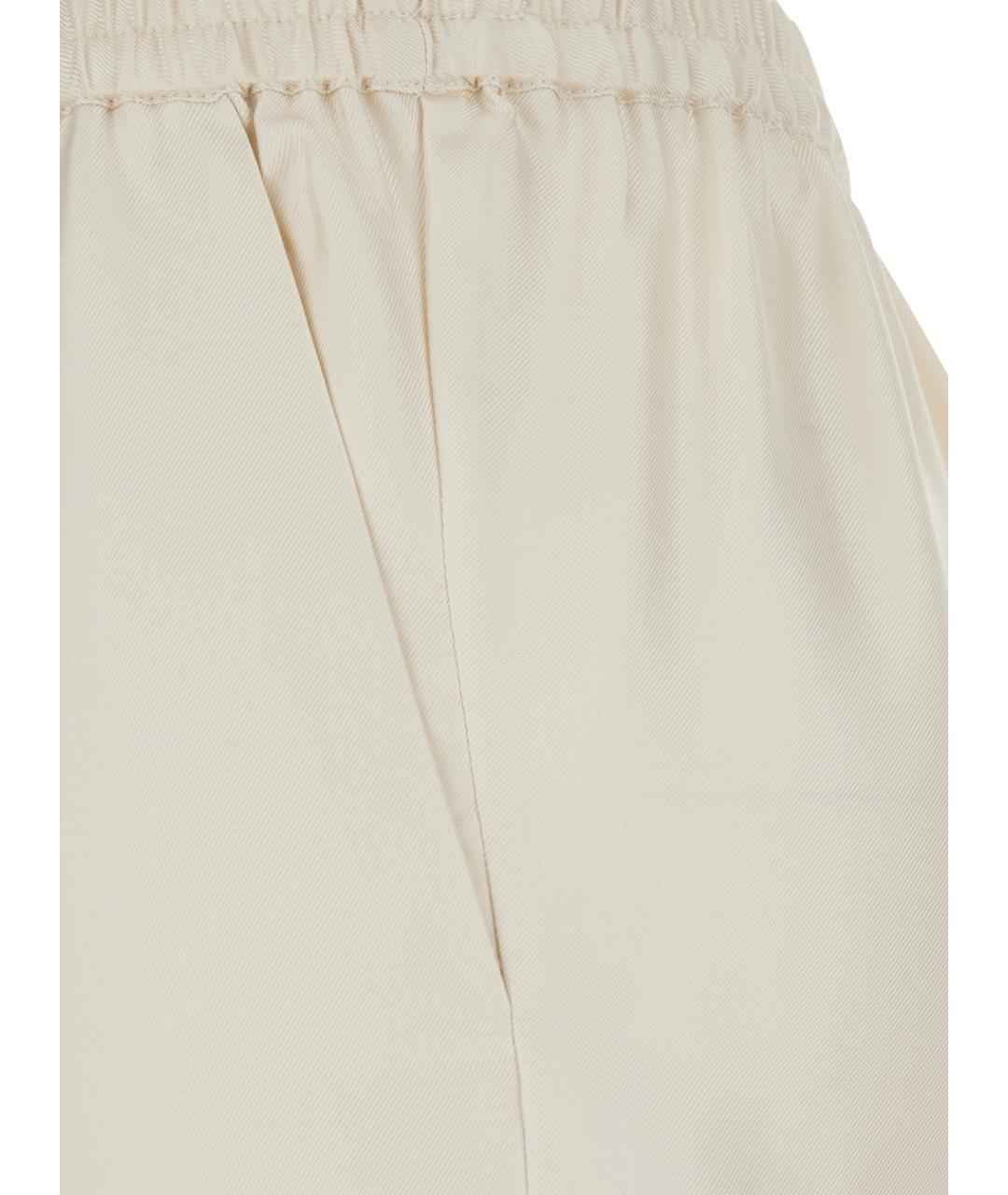 LOULOU STUDIO Белые шелковые прямые брюки, фото 3