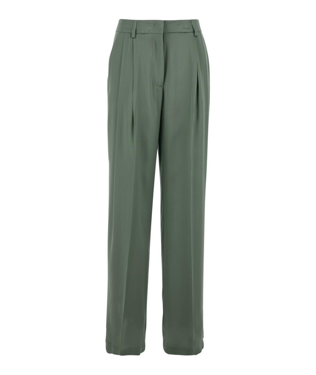 SEMICOUTURE Зеленые прямые брюки, фото 1