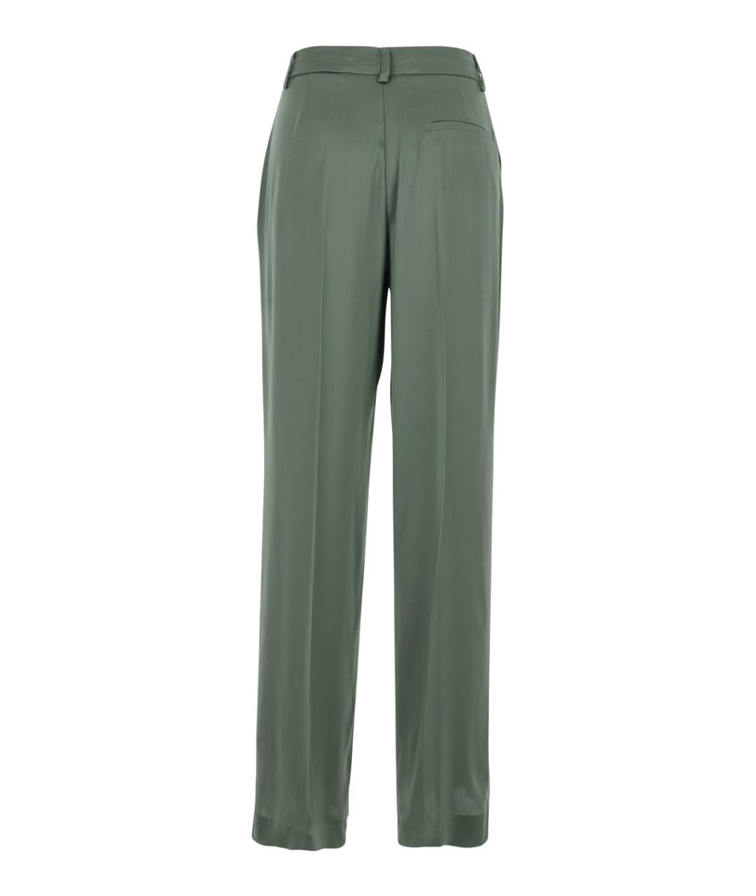 SEMICOUTURE Зеленые прямые брюки, фото 2